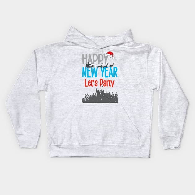 Happy new year Kids Hoodie by queenpro